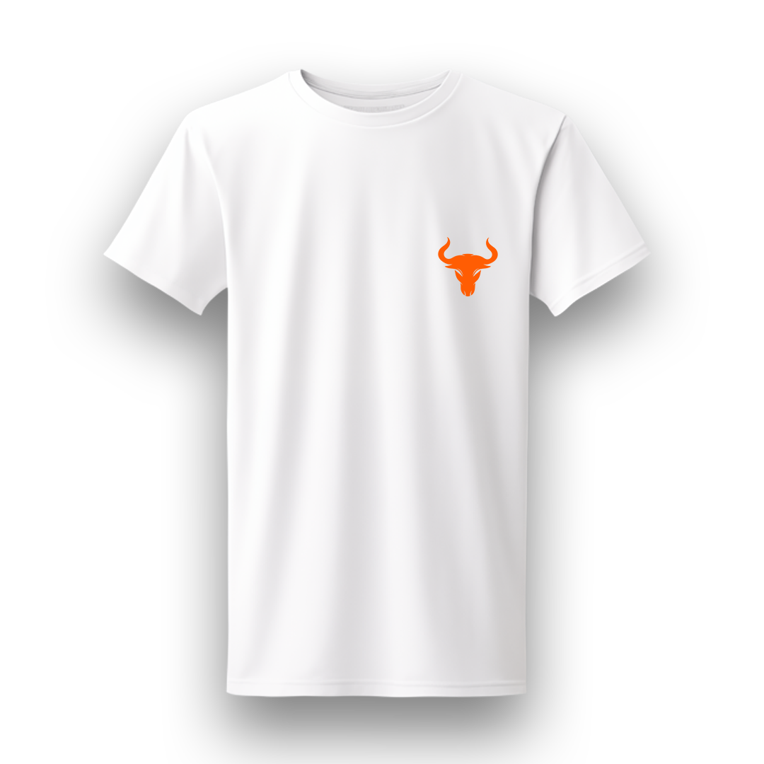 HEAVY DUTY OVERSIZED T-SHIRT-WHITE/ORANGE