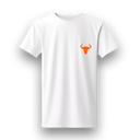 HEAVY DUTY OVERSIZED T-SHIRT-WHITE/ORANGE