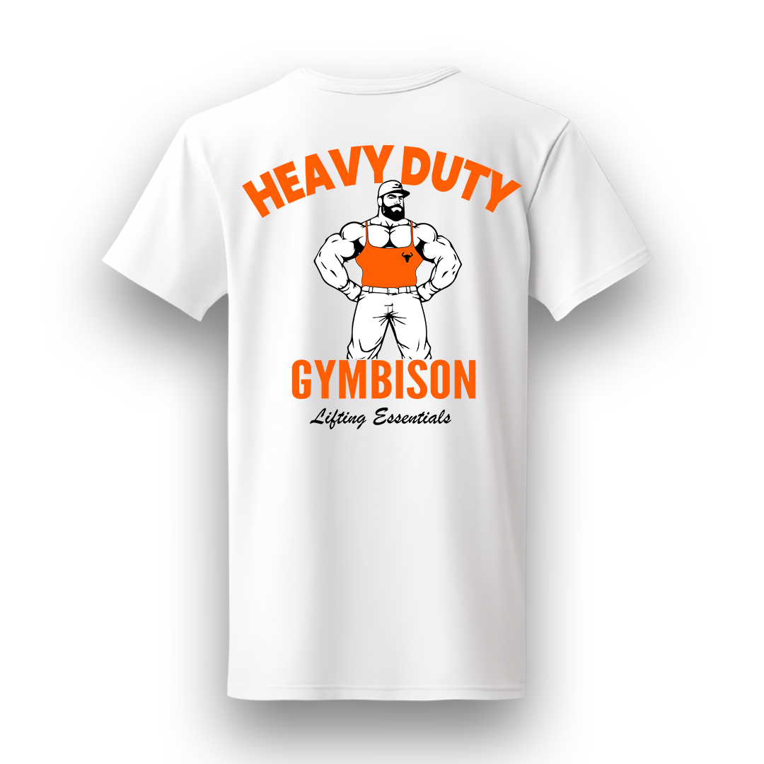 HEAVY DUTY OVERSIZED T-SHIRT-WHITE/ORANGE